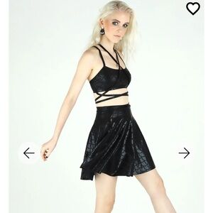 Blackmilk Mermaid Midnight Pocket Skater Skirt - Limited XL